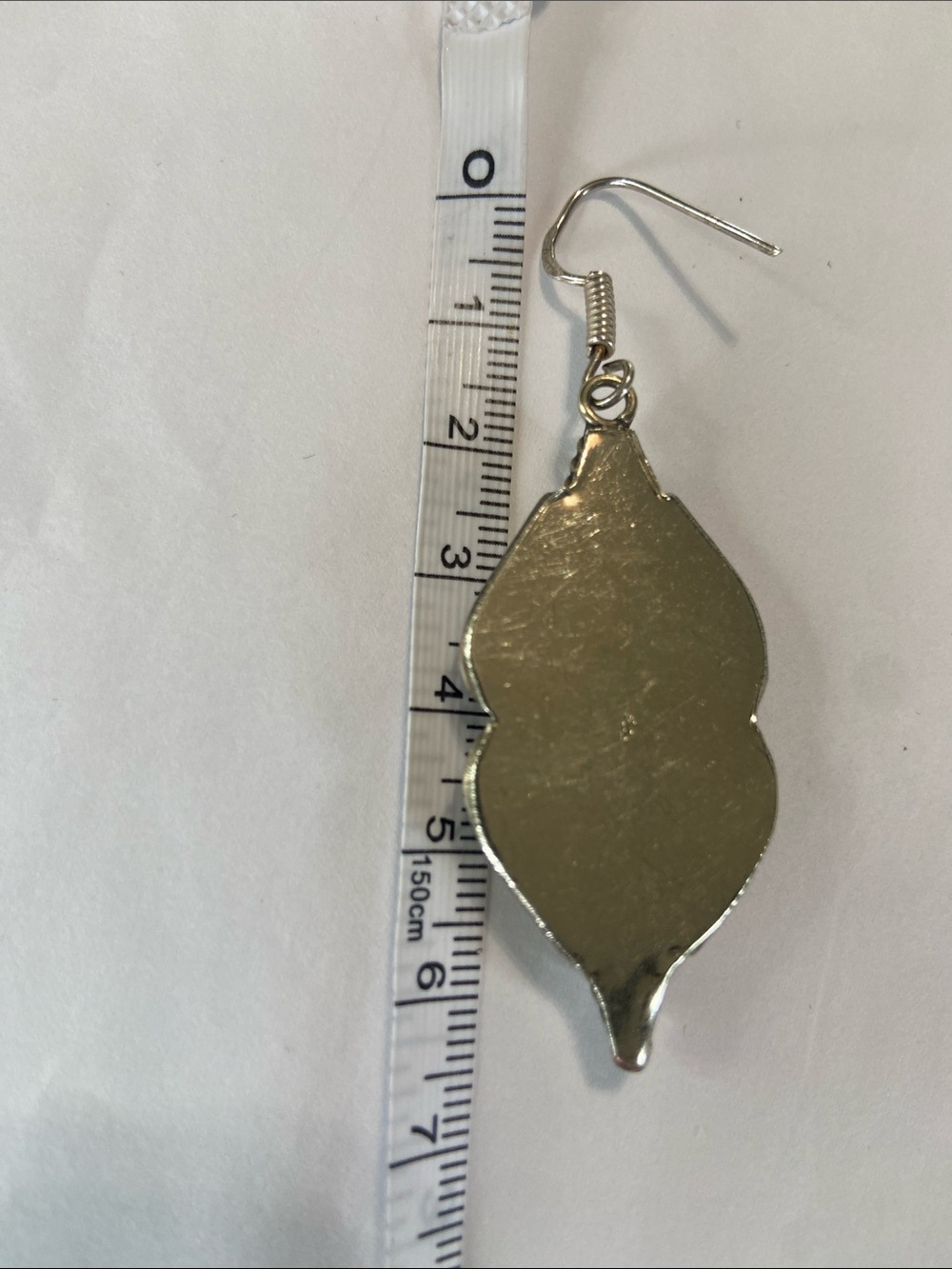 Tibetan Turquoise Teardrop Earrings in 925 Sterling Silver. - Picture 8 of 15